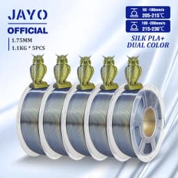 JAYO SILK PLA Filament 1.75mm Dual Colors 3D Printer Filament Coextrusion Silk Triple Color 3D Filament Shiny Multicolor Change