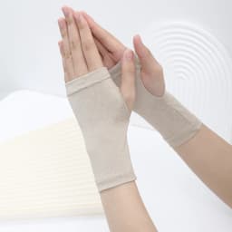 Fingerless Sunscreen Gloves Thin Cool Ice Silk Silky Sun Block Driving Gloves For Women Men Driving Summer Protection