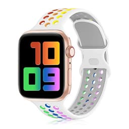 Sport Strap for Apple Watch Band 44mm 40mm 42-38-41mm 45 mm Air-hole Silicone Bracelet iWatch Series 9/8/7 6 SE 5 Ultra 2 49mm
