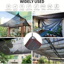 2-15m Black Sunshade Net Sun Shade Shading Sunblock Mesh Cover Plant Greenhouse Privacy Screen Garden Outdoor Anti-UV Cloth Home