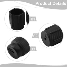2pcs Replacement Dust Covers Car AC Valve Cap Kit With High 16mm And Low 13mm Charging Port AC System -Caps Accessories