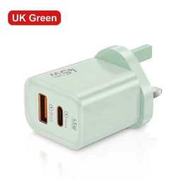 45W GaN Fast Charger Dual Port USB C PD3.0 QC3.0 Quick Charging Block Fireproof PC Wall Adapter For Smart Mobile Phones