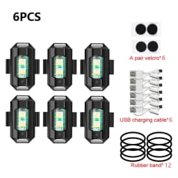 Universal Strobe Light for Motorcycle USB Car Warning Lamp LED Anti-Collision Bike Drone Night Flying Mini Flashing Signal Light