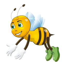 S50412# Various Sizes/Colors Personality PVC Decal A Bee Flying Waterproof Car Sticker on Motorcycle Laptop Decorative