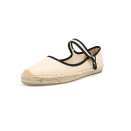 Stylish Mary Jane Espadrilles Women's Flat Shoes with Breathable Canvas Upper Ladies Loafers