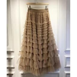 Elegant A-Line Long Tulle Skirt Women's Summer New Style Slimming Fairy Multi-Layer Cake Skirt High Waist Polyester Fabric