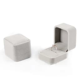 6PCS Square Velvet Ring Box Rings Earrings Studs Storage Organizer Jewelry Gift Case Romantic Proposal Wedding Ring Box