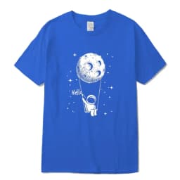 Summer Men T-shirt High Quality Cotton Blend Funny Spaceman Design Printing Casual Short Sleeve Cool Loose Tshirt Male Tops