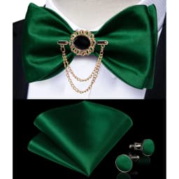 Exqusite Men's Self-tie Bowties Wedding Neck Ties For Man Accessories Cufflinks Hanky Brooch Set Red Black Yellow Blue Bowtie
