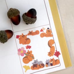 Korean Import Original BONITO Kawaii Autumn Trip Squirrel Paper Stickers Scrapbooking Diy Journal Stationery Sticker Deco Art