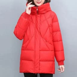 Down Cotton-Padded Jacket Women's Overcoat Winter 2026 New Thick Warm Parker Coat Fashion Loose Hooded Medium Long Cotton Jacket