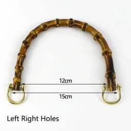 2Pcs Deepeel 10/12/13cm Natural Bamboo Handle Women's HandBag Purse Replacement Handles for Woven Bag Luggage Hardware Accessory