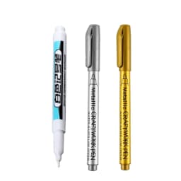 1/4Pcs White Permanent Paint Pen Set for Wood Rock Plastic Leather Glass Stone Metal Canvas Ceramic Deep Hole Marker 0.7mm