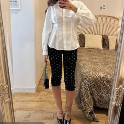 Women Y2k Polka Dot Printed Capris Cute Low Rise Stretchy Cropped Pants Side Bow Tie Skinny Capri Leggings Going Out Streetwear