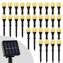 30 LED Solar Bubble Ball Lawn Lights Waterproof Christmas Solar Pathway String Light Outdoor Garden Patio Trail Lighting Decor