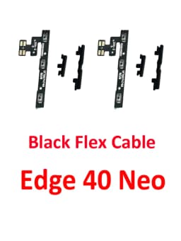 Phone Power Volume Button For Motorola Moto Edge 40 Neo New On Off Up Down Key Internal Flex Cable Repair Parts Black Blue Green