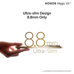 HONOR Magic V5 16GB+512GB Global Version 5G Smartphone 120Hz Foldable OLED Screen Snapdragon 8 Elite 5820mAh 66W SuperCharge NFC