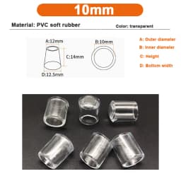 2.5/3/3.5/4/5/6/7/8/10mm PVC Round End Cap Cover Screw Thread Hook Cover Soft Plastic Caps Coat Hanger Anti Protective Sleeve
