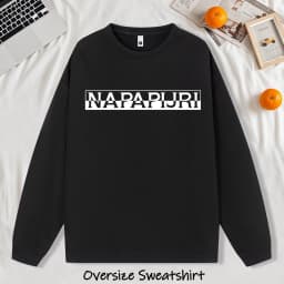 Misaligned Artistic Letters Printed Sweatshirts Men Soft Vintage Pullovers Street Oversize Top Unisex Autumn Casual Clothes
