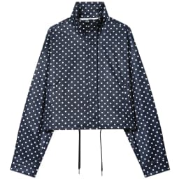 HXAO Polka Dot Bomber Jacket Women's Jackets Demi-Season Oversized Long Sleeve Top Outerwear Aviator Plus Size Zip Up Crop Coats