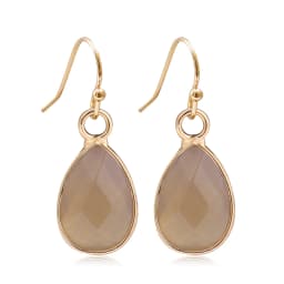 Waterdrop Natural Stone Dangle Labradorite Earrings for Women Newly Designed Female Daily Wear Wholesale Dropshiping