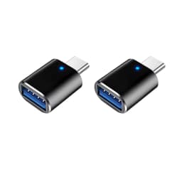 NNBILI 1-5pcs USB 3.0 To Type C Adapter LED OTG To USB C Male To USB A Female Connector For HUAWEI Samsung Xiaomi POCO Adapters