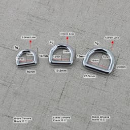 10-50-100pcs 13mm 16mm 19mm 25mm High qualith alloy metal Polished lock carabiner handbag welded d rings for bag accessories