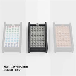 Wholesale large multi-digit gem storage box diamond display box V Groove colorful gems Box PortableGem Display Tray with Lid