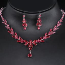 Emmaya Exquisite Jewelry Sets For Women Wedding Party Accessories Cubic Zircon Stud Earrings & Necklace Gift