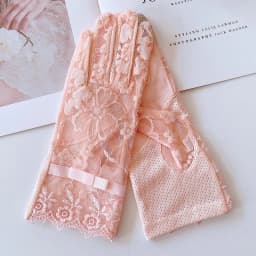 Summer New Thin Lace Sun Protection Anti-UV Gloves Elegant Jacquard Pattern Lady Riding Drive Non-Slip Breathable Mittens