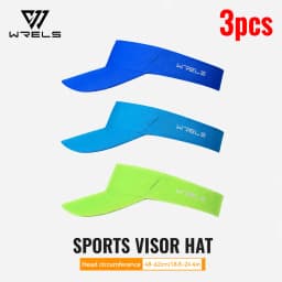 WRELS 1/2/3pcs Summer Sun Protection Empty Top Hat Breathable Sweat Absorbing Sun Visor Caps Outdoor Sport Running Tennis Caps