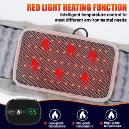Inflatable Red Light Heating Waist Massager,Electric Lumbar  Protect Brace,Vibration Massage Belt,Back Airbag Support Relax Care