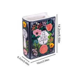 Ceramic Book Vase Pride and Prejudice Cute Bookshelf Decor Unique Gift for Book Lovers Home Interior Wall Shelf Decoration House