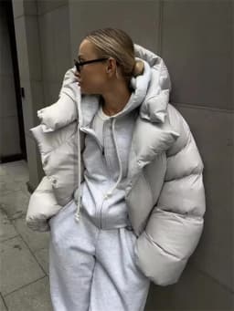 Winter Warm Puffer Jackets Women's Loose Parkas Coat Fashion Hooded Bread Jacket Outwear Cotton-padded Solid Quilted Jacket