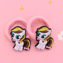 2Pcs/Set Sweet Cake Ice Cream Shape Hair Accessories Colorful Nylon Headband Kids Ponytail Holder Scrunchie Ornaments Gift