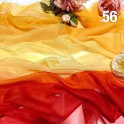 Rainbow Gradient Color Chiffon Fabric 30D Organza Tulle Fabric For Diy Ancient Style Hanfu Wedding Dress Stage Party Decor