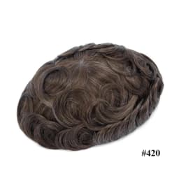 Men's Capillary Prothesis Lace PU Toupee Men Wigs For Men Wig Soft Male Hair Prosthesis 100% Human Hair System Natural Hairpiece