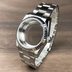 36mm/39mm Fluted Bezel NH35 Case For SK DJ Replacemet Part Sapphire Glass Stainless Steel Fit Nh35 Nh36 Movement Watch Case NH35