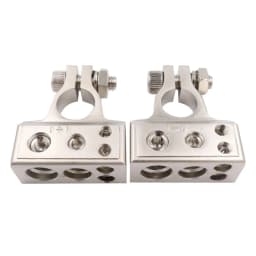 2Pcs 0/2/4/8/10 Gauge Positive Negative Car Battery Terminal Connectors Auto Car Marine Battery Terminal Connectors Shims