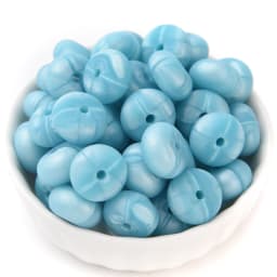 14mm 50Pcs Mini Abacus Silicone Beads Food Grade Saucer Loose Beads for Baby Teether Necklace Pacifier Clip Jewelry Making