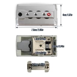 2Pcs Luggage Customs Locks TSA007 Authentication Security Lock Suitcase Replacement Password Lock for 3 Digit Self-Setting Lock
