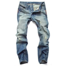 Hole Jeans for Men Mid Waist Washed Straight Pants Streetwear Vintage Zipper Fly Denims 2024 Autumn Ankle Length Trousers