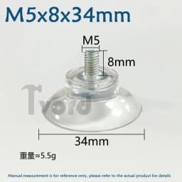 M4 M5 M6 M8 Transparent Suckers With Screw PVC Plastic Sucker Pad Holder Turn Nut Glass Table Tops Storage Tool Hooks