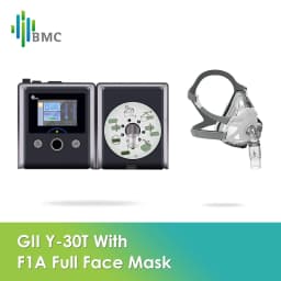 BMC BiPAP Machine T-25A T-25T Y-30T Bi-level BiPAP Snoring Apnea COPD Therapy With Full Face Mask Hose And Humidifier Health