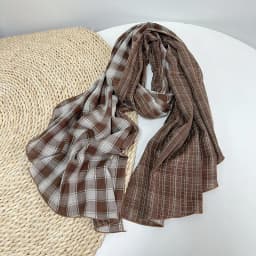 2025 British Style 100% Cotton Scarf Retro Plaid Women Shawls And Wraps Lady Travel High Quality Large Vintage Scarves 75x180cm