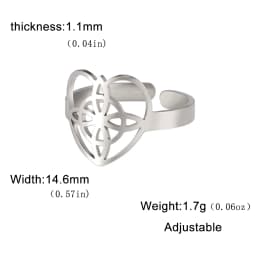Skyrim Stainless Steel Witch Knot Ring Women Adjustable Open Finger Rings Witchcraft Amulet Protection Jewelry Gift Wholesale