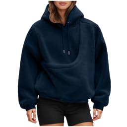 Unisex Fall And Winter Casual Fleece Solid Color Pet Pocket Hooded Sweatshirt Funny Pullover Sleep Tunics Women