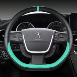 For Peugeot 508 2011 2012-2017 2018 508 SW 2011-2018 Car Steering Wheel Cover Microfiber Leather D Shape Auto Accessories