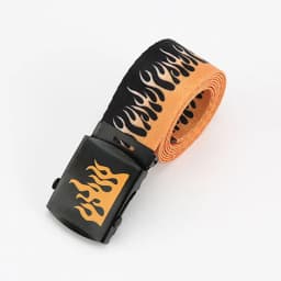 Punk Style Flame Belt - Trendy Hip-hop Street Bad Boy Personality Decoration Durable for Both Men and Women Trendy Eyelet Belt