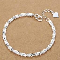 Hot Sale 925 Sterling Silver Chain Solid Bracelet for Women Mens Charm Party Gift Wedding Fashion Jewelry